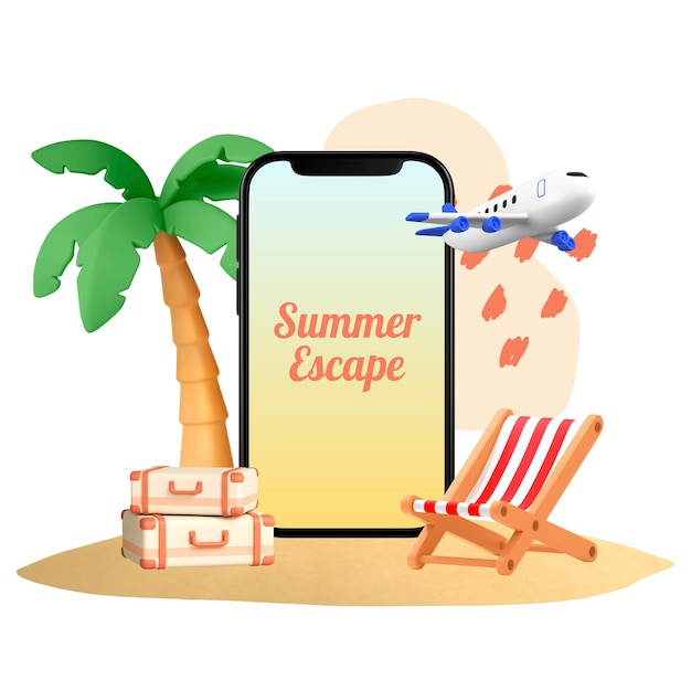 Summer Escape (サマー・エスケープ)  透明な背景の文字