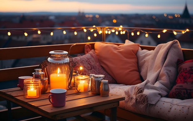 Summer evening on the terrace