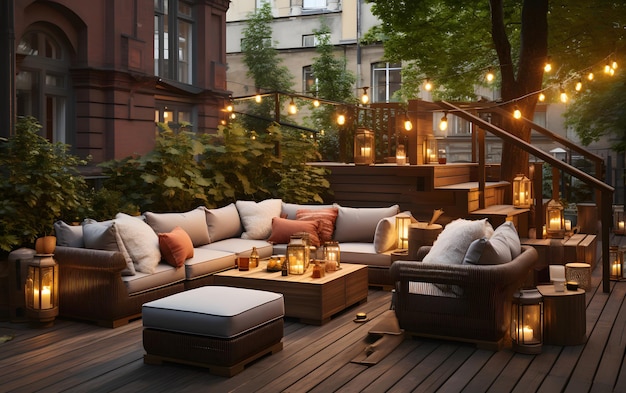 Summer evening on the terrace