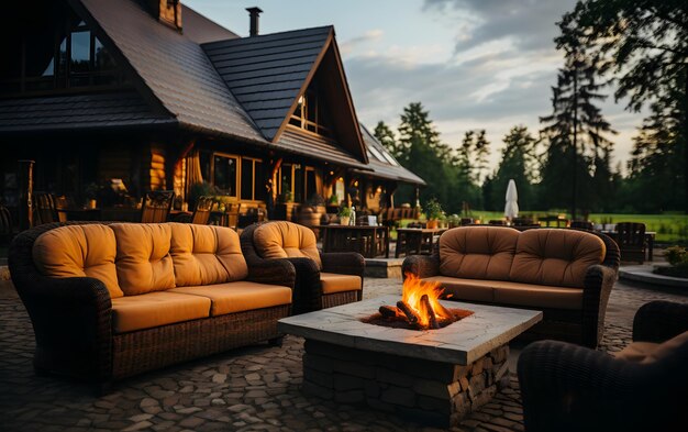 Summer evening on the terrace