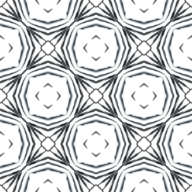 Summer exotic seamless border black and white decent boho chic summer design exotic seamless pattern