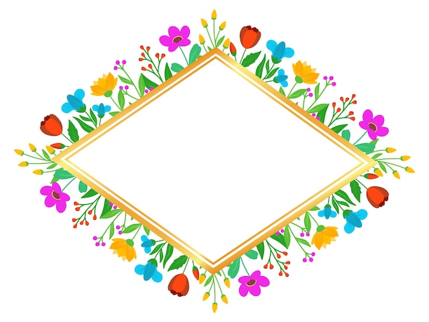 Summer Flower Frame Background