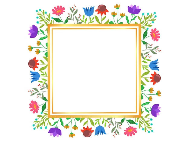 Summer Flower Frame Background