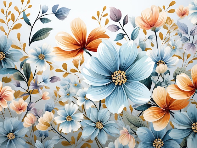 Summer flower pattern photo