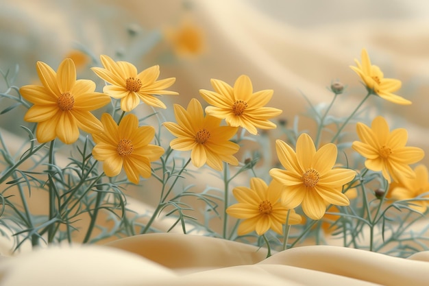 夏の花は綿の布で 背景のプロの写真を撮るために