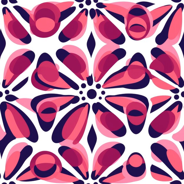 Summer flowers seamless pattern