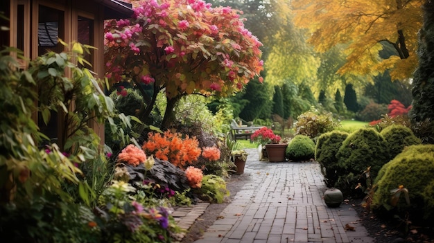 Summer foliage border flora charming