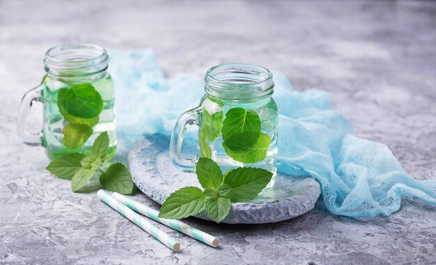 Summer fresh mint drink