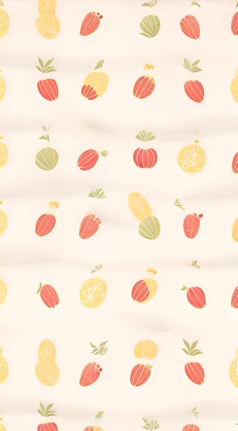 Summer fruits dream pastel art background Ai