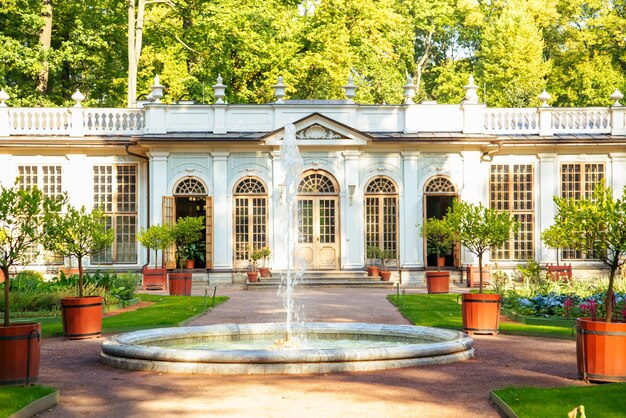 Summer garden in St Petersburg Park ensemble a monument of landscape art