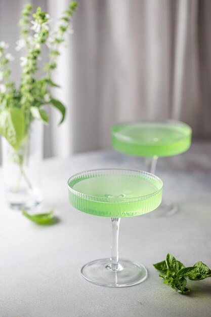 Summer green cocktail