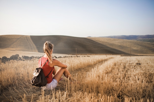 Summer hiking in the coutryside