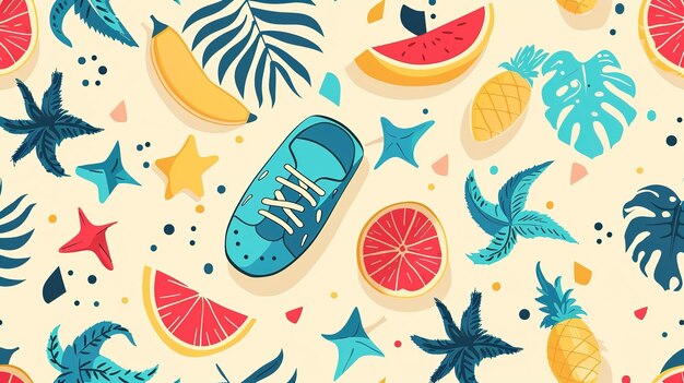 Photo summer holiday themed simple pattern seamless wallpaper ar 169 job id f096c96518004f55ba8b8d4eca99c0