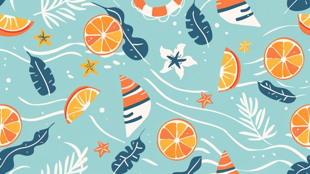 Photo summer holiday themed simple pattern seamless wallpaper ar 169 job id fa72abc544d2401cb2d7098eb5c7c2
