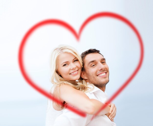 Couple with a red heart stock image. Image of couple - 17994189