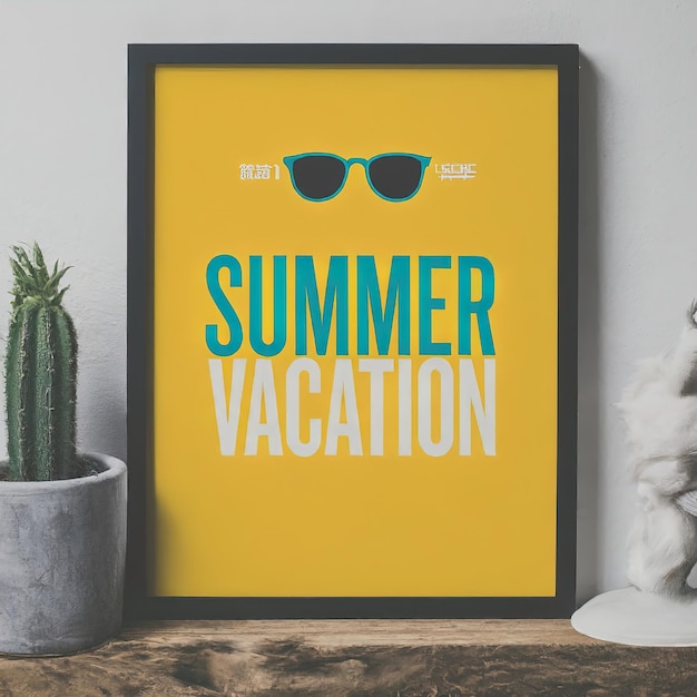 Photo summer holiday vacation poster