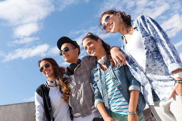 Premium Photo  Summer holidays and teenage concept - group of