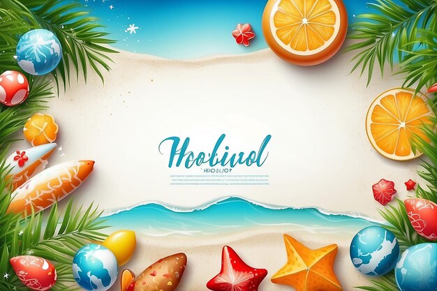 Photo summer holidays background with a space for advertising