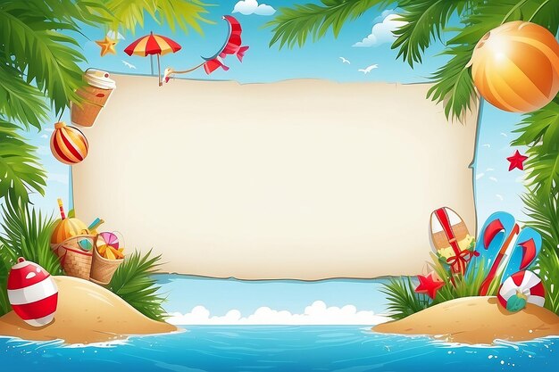 Summer holidays background with a space for advertising