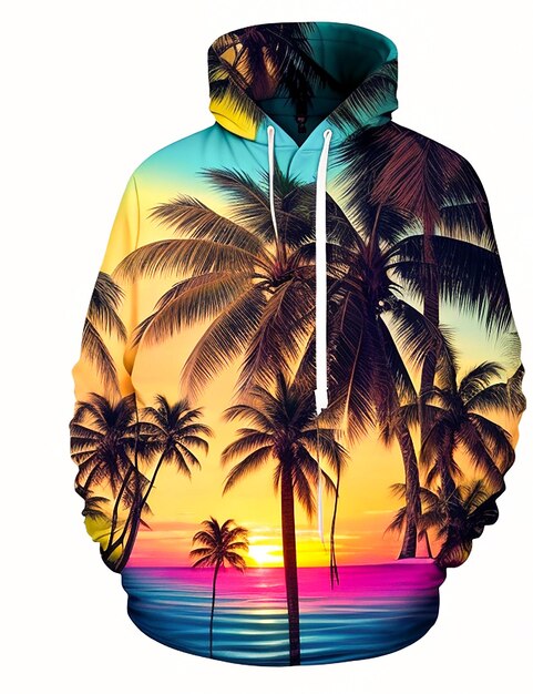 Photo summer hoodie design generated by ai