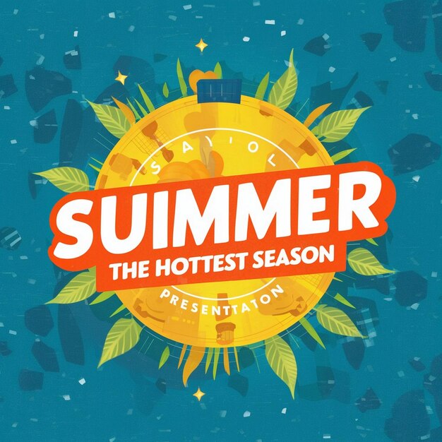 Photo summer the hottest season celebration presentation