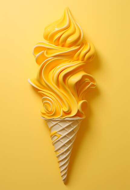 Summer indulgence yummy icecorn delights on a sunny yellow background