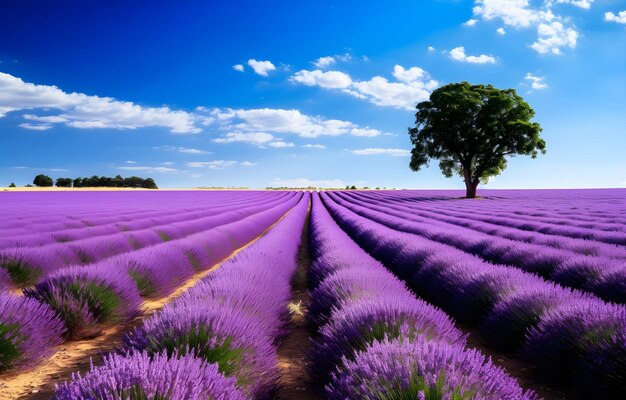 Summer lavender field beautiful landscape