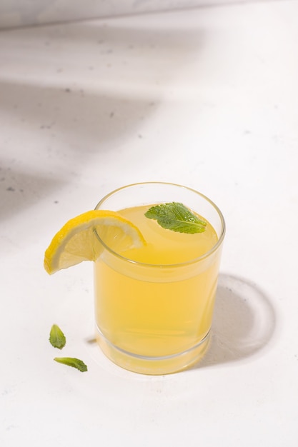 Summer lemon drink.. Vertical photo