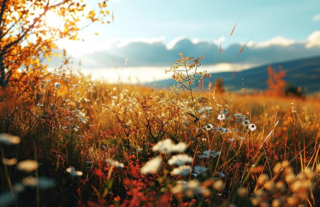 Foto un prato estivo pieno di fiori selvatici