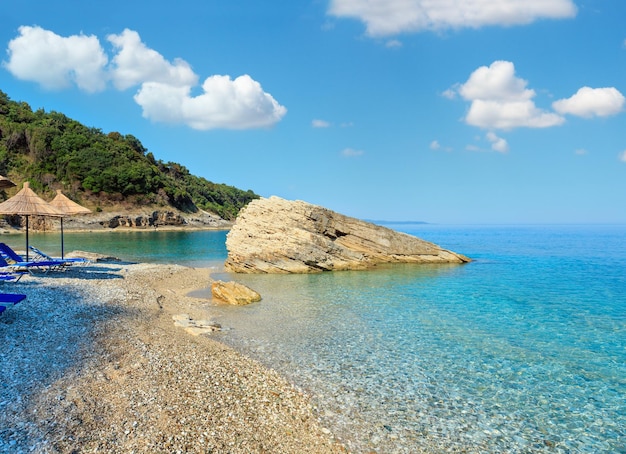 Summer morning Pulebardha beach Albania