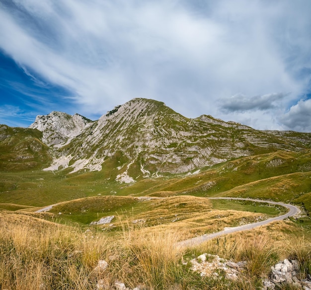 여름 산 Durmitor 파노라마 도로 Sedlo 통과 몬테네그로