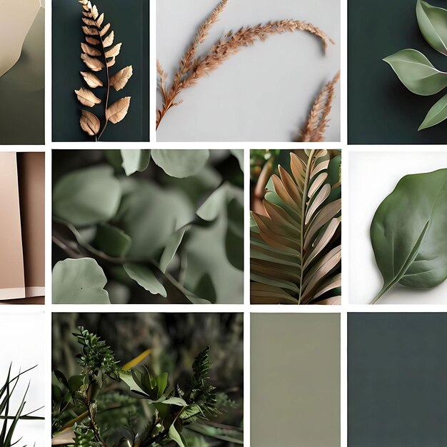 Photo summer nature background for mood board design inspiration illustration ai generative