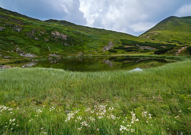 Summer Nesamovyte lake landscape Chornohora ridge Carpathian mountains Ukraine