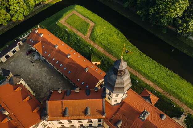 Summer Nesvizh Castle in the city of Nesvizh.Belarus