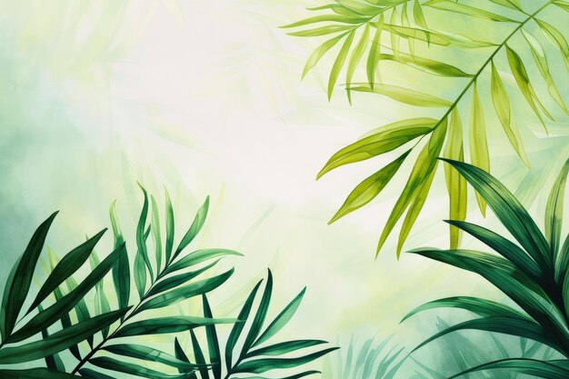 Summer Oasis Bright Palm Foliage Fantasy (Zomer oase met helder palmbladeren)