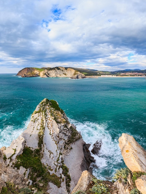 Summer ocean bay coastline Spain