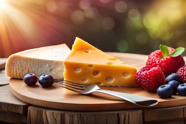 Летний пикник ягоды и сыр 1156
