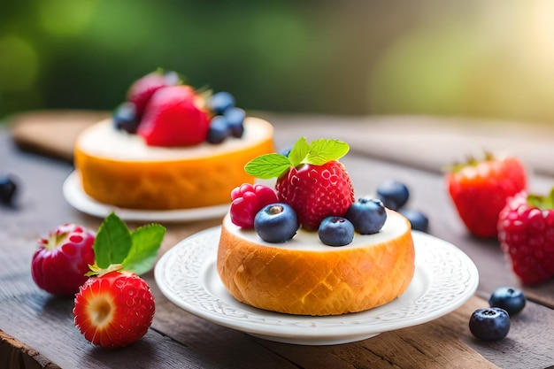 Photo summer picnic berries and cheese