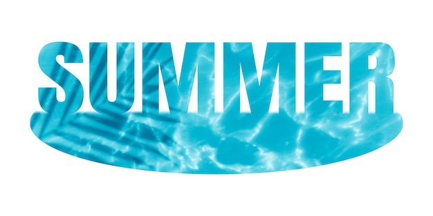 summer png word sticker white border typography transparent background