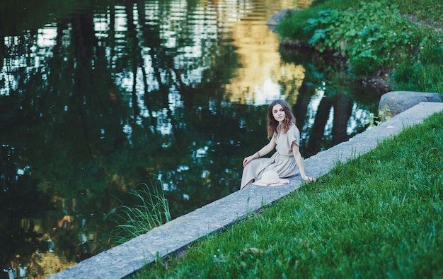 Summer portrait of young woman