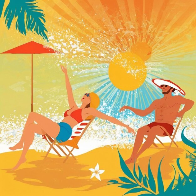 Photo summer poster emphasizing it as the hottest season