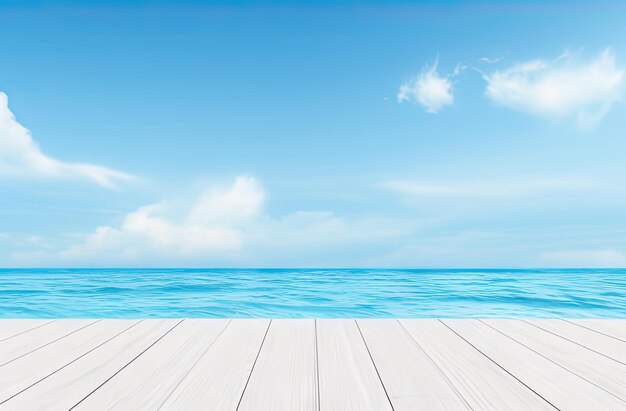 Summer product background blue sea background product placement