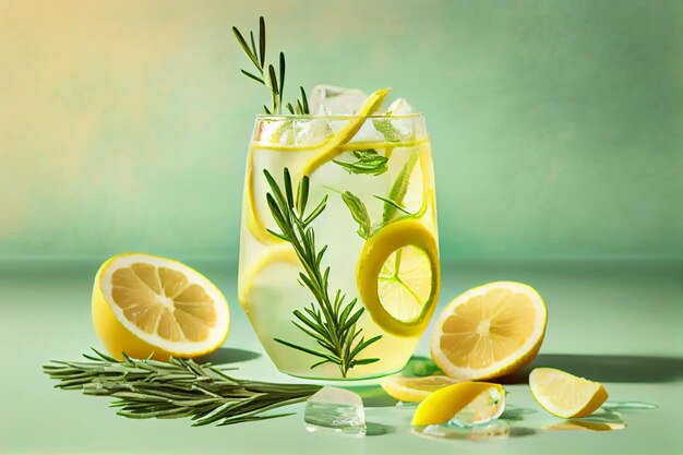 Summer refreshing lemonade drink