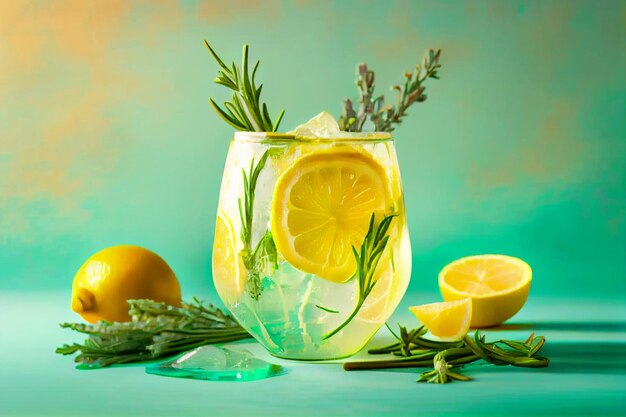 Summer refreshing lemonade drink