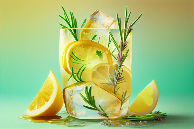 Summer refreshing lemonade drink