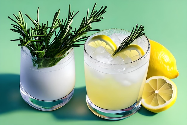 Summer refreshing lemonade drink