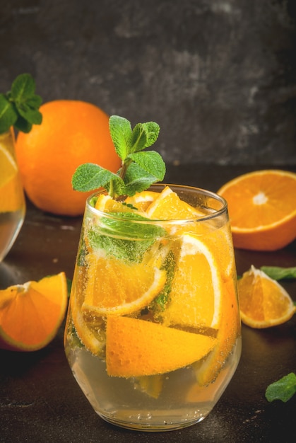 Summer refreshing orange drink 