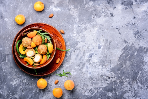 Summer salad with apricot