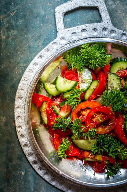 Summer salad with cumin