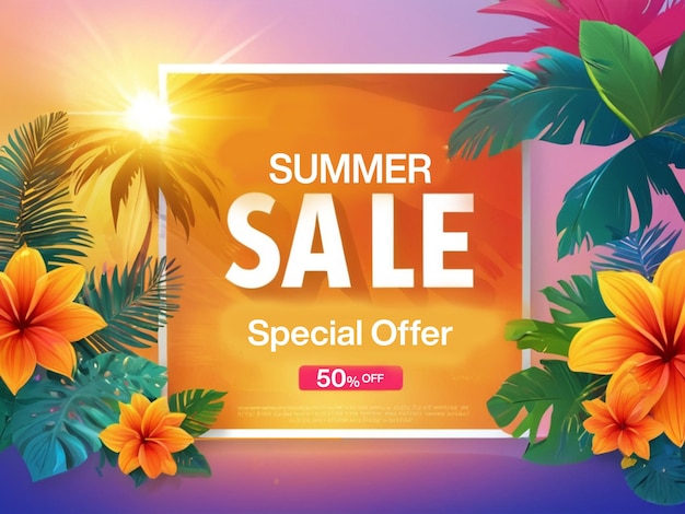 Photo summer sale illustration